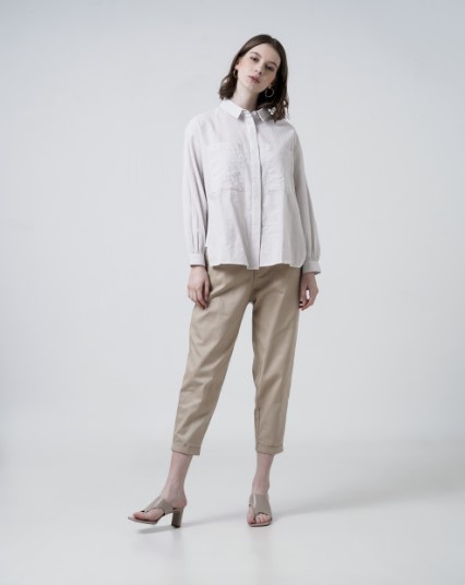 Alaia Top Cream Stripe